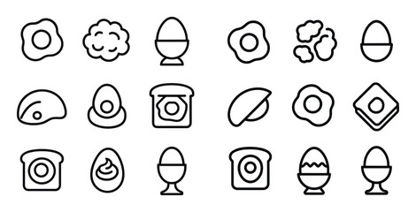 Egg Breakfast Icons