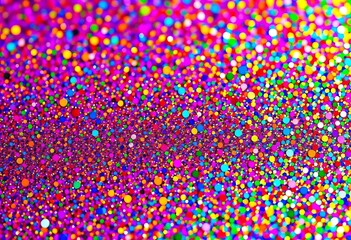 Vibrant rainbow glitter confetti texture, perfect for birthday invitations,  fantasy,  blue