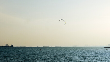 Paragliding on the beach