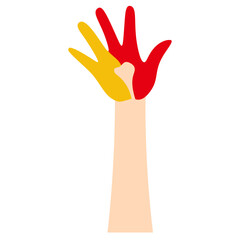 Colorful Painted Children Hands Vector – Creative Kids Art and Craft Illustration Pack