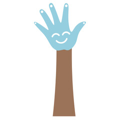 Obraz premium Colorful Painted Children Hands Vector – Creative Kids Art and Craft Illustration Pack