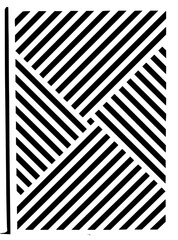 Dynamic black and white geometric pattern creates modern optical illusion for creative design