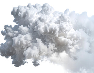 smoke cloud explosion isolated on transparent background