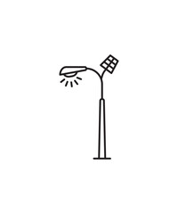 street light icon, vector best line icon.