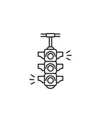 traffic light icon, vector best line icon.