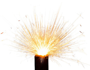 sparks from a welding machine