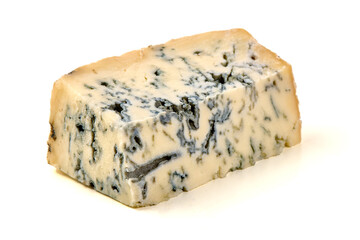 Gorgonzola, Blue Cheese Wedge, isolated on white background