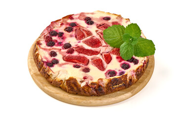 Berry Cheesecake Mint, isolated on white background
