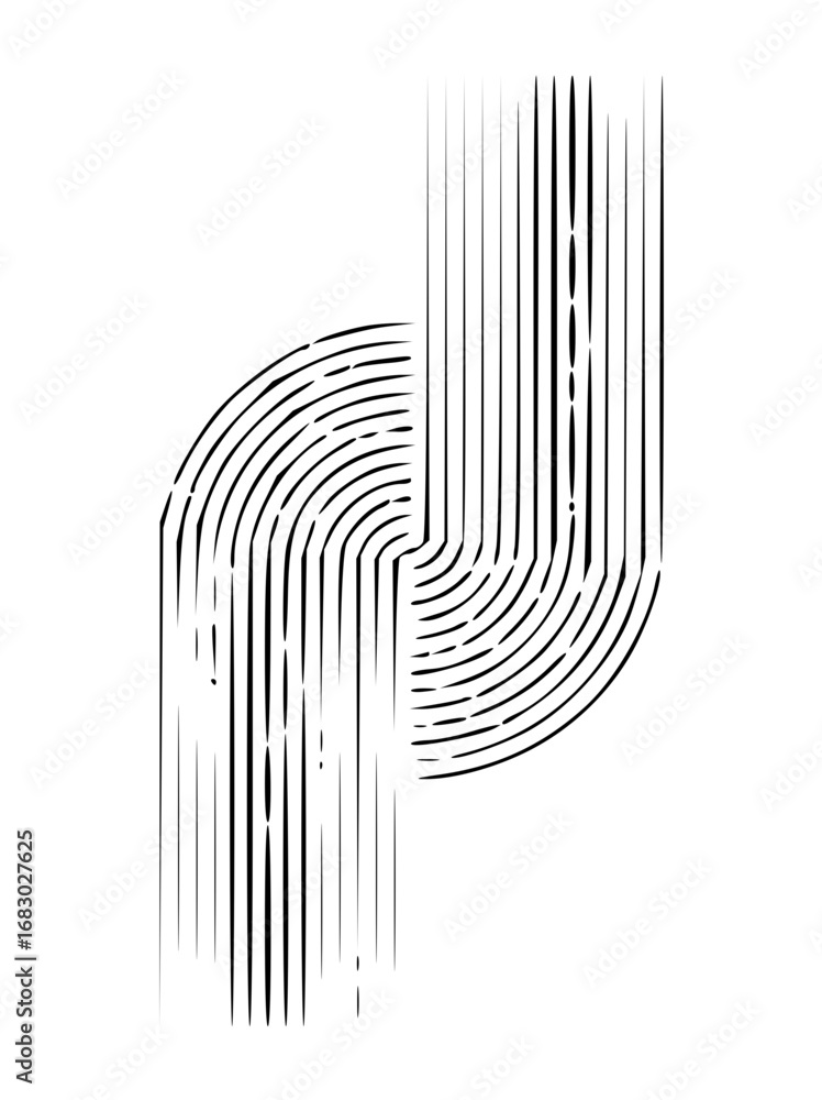 Aufkleber dynamic abstract lines create modern art, conveying movement and sophisticated design elements.