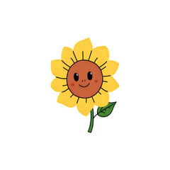 Cheerful Sunflower Illustration: Perfect for Summer Designs