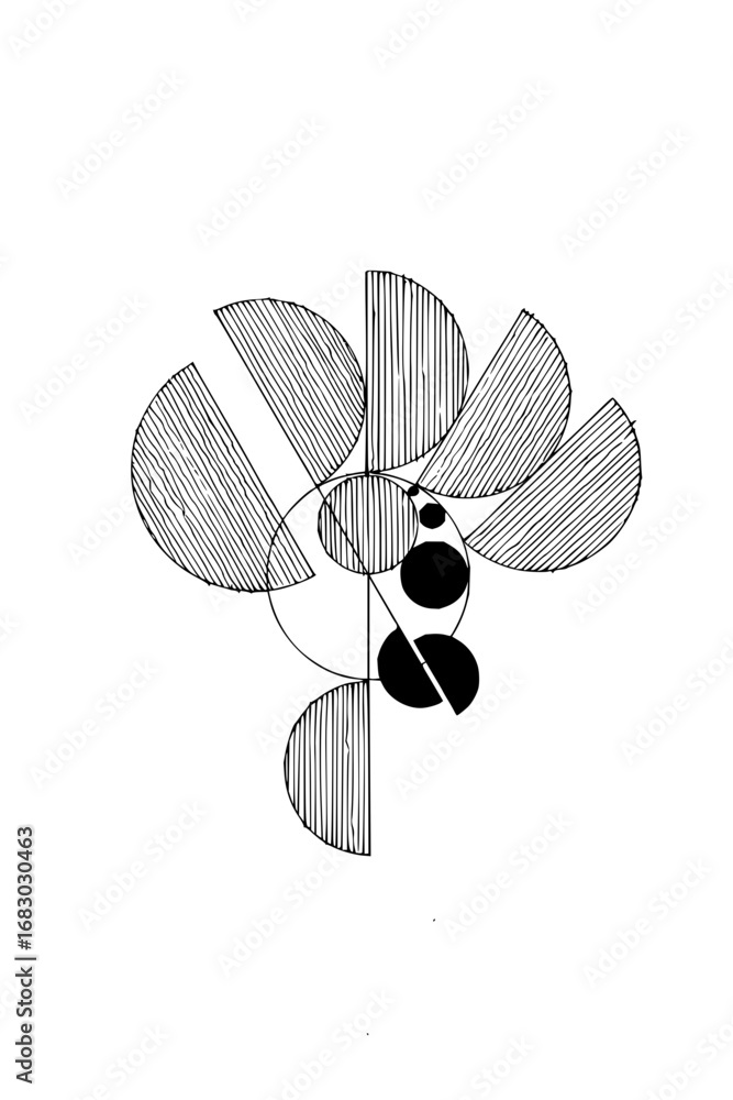 Poster modern abstract geometric design with bold shapes and clean lines for creative projects