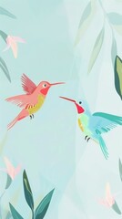 Fototapeta premium Hummingbirds animal flying creativity.