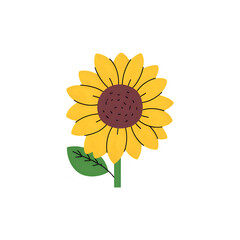 Vibrant Sunflower Illustration: Nature's Golden Delight
