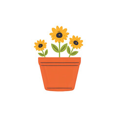 Vibrant Sunflowers in Pot: Perfect for Spring & Summer Designs