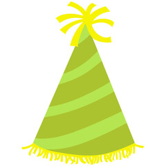 Party Hat Illustration Vector Flat Design