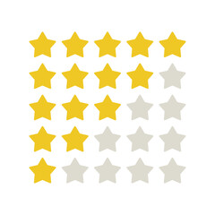 Ranking stars set vector icon