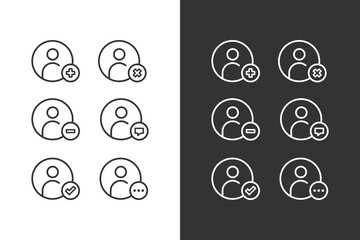 User profile vector icon set