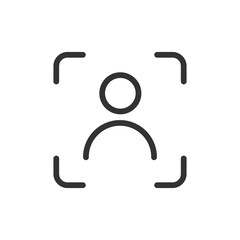 Face id outlne vector icon