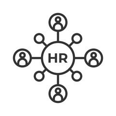 Human resources linear vector icon