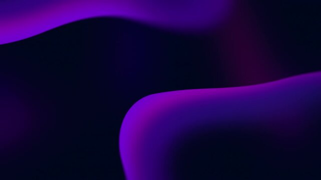 abstract fantastic background, liquid gradient of paint with internal glow forms hills or peaks like landscape in subsurface scattering material. Blue red purple. loop 4k 60 fps, Ultra HD.