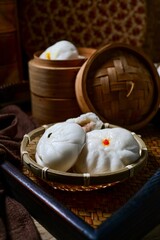 Steamed stuff bun,steamed dumpling,stuffed steamed bun,thai called sarapao,Zhongyuan Festival,Hungry Ghost Festival