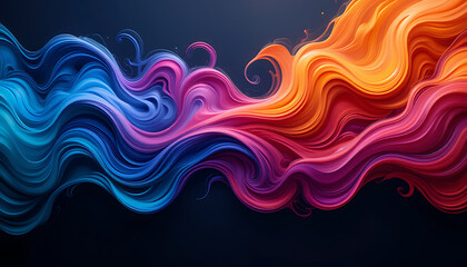 3d abstract colorful wave, wallpaper