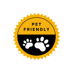 Pet friendly circle vector sticker