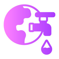 water crisis gradient icon