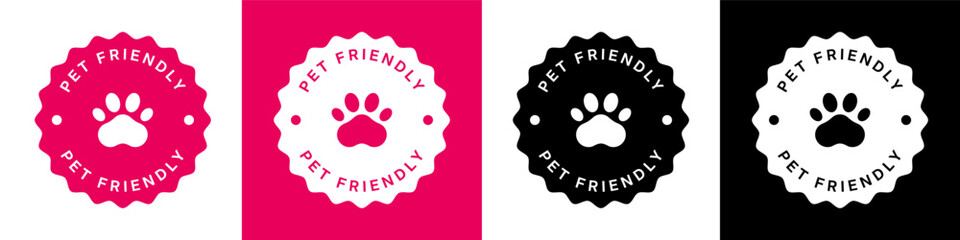 Pet friendly round vector seals collection