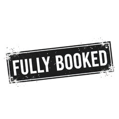 Fully booked stamp image showing no availability for appointments or reservations transparent background