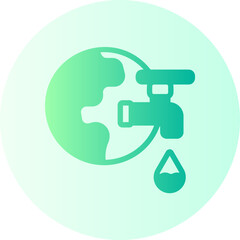 water crisis gradient icon