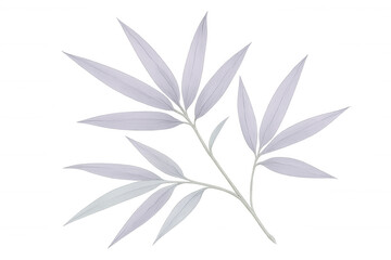 Purple bamboo leaves casting soft shadows across translucent surface