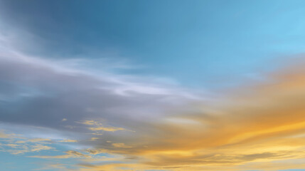 Obraz premium A smooth vertical wash, golden tones at the base fading into silver-blue sky tones above, clean and open for text placement.