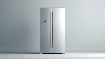 Contemporary stainless steel refrigerator displays its elegant design and advanced features in a well-lit environment, enhancing kitchen aesthetics