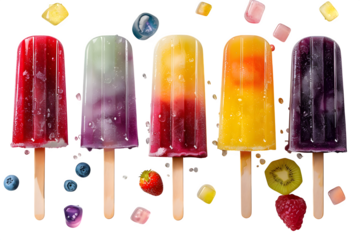 Red Violet Gradient Sticks Colors Glossy Frozen Textures Neat Row Arrangement Isolated Transparent Background Rainbow Banner Marketing Ecommerce Web Print Copy Space Template Branding So SEO Optimized