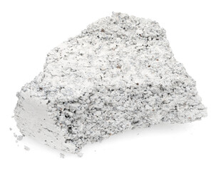 Obraz premium piece of cement isolated on white background close up. chipped concrete piece