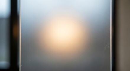 Abstract illuminated background with frosted glass and a soft halo glow