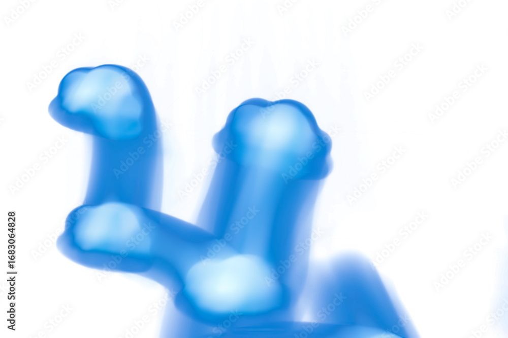 Poster abstract blue light overlay effect light trail leak design element isolated on transparent backgroun