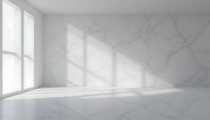 Obraz premium empty white room with window, 4K and HD image