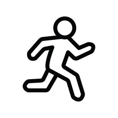 Simple flat Running icon, run icon vector