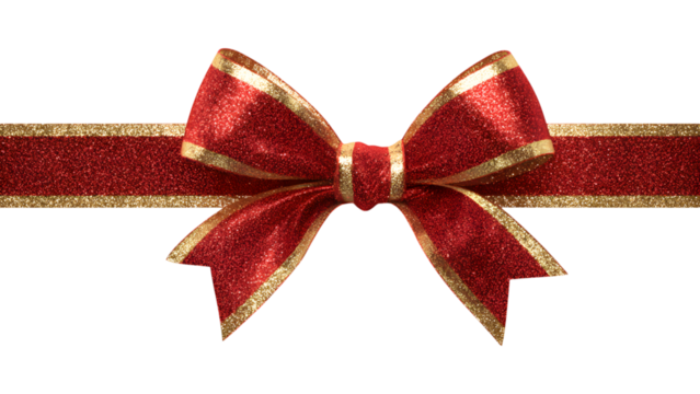red ribbon bow	
