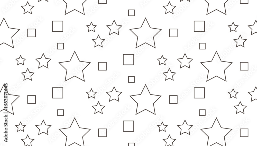 Poster seamless star and square pattern vector background for modern design projects, ideal for textiles, w