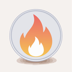 Flat Vector Fire Icon