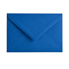   Glossy Blue Letter Envelope with Vibrant Color, Isolated PNG Cutout 