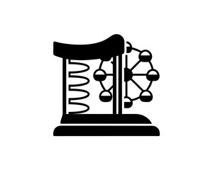 creative details Outline silhouette amusement park ride icon vector illustration	