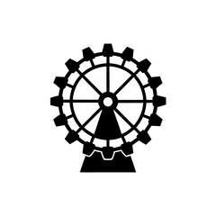 Obraz premium creative details Outline silhouette amusement park ride icon vector illustration 