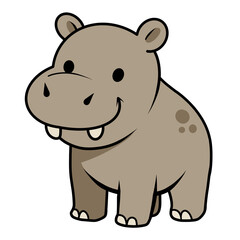Obraz premium hippopotamus – Safari Animal Illustration for Kids