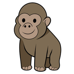 Obraz premium gorilla – Safari Animal Illustration for Kids