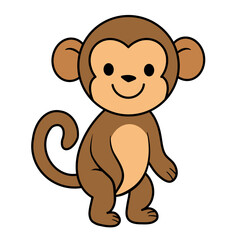 Obraz premium monkey – Safari Animal Illustration for Kids