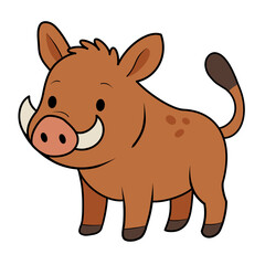 Fototapeta premium wild boar– Safari Animal Illustration for Kids